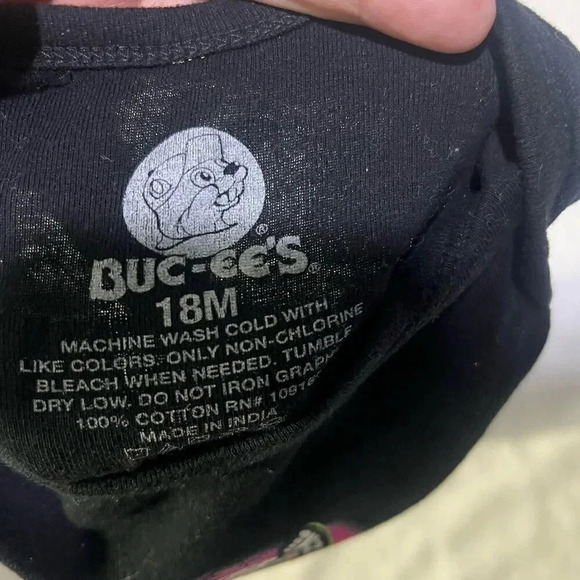 Buc-ees 18m Baby Toddler One Piece Halloween Doing Spooky Black Glow in Dark - Picture 3 of 3